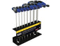 Klein Hex Key Set, Metric, Journeyman T-Handle, 9-Inch with Stand, 8-Piece