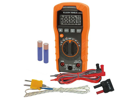 Klein Digital Multimeter, Auto-Ranging, 600V