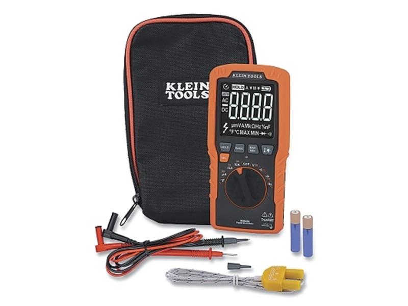 Slim Digital Multimeter, TRMS Auto-Ranging, 600V, Temp