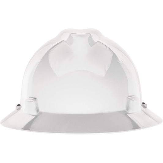 MSA - V-Gard Slotted Full-Brim Hardhat, Quick-Slide Suspension, Non-Vented