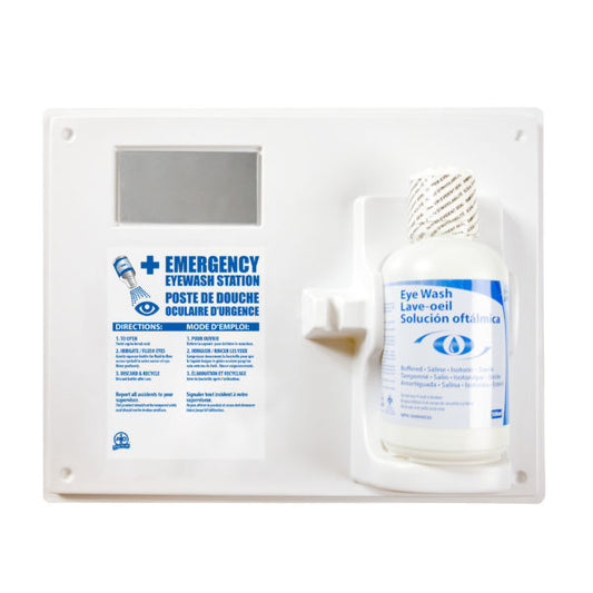 Wasip - Single Eyewash Station w/ 500ml Eyewash Solution