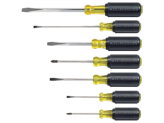 Klein - Screwdriver Set, Slotted and Phillips, 7-Piece