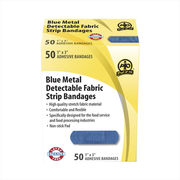 Wasip - Metal Detectable Fabric Strip Bandage - 7.5 x 2.5cm