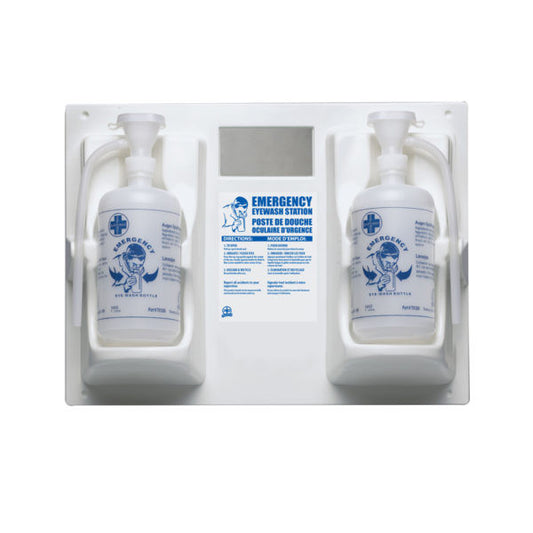 Wasip - Dual Eyewash Station w/ (2) 1L Empty Bottles