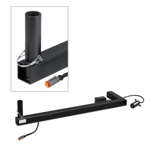 Driver Industrial Safety - Heavy Duty Hitch Mount, Left Side Offset, for Powered Telescoping Whips and Backup Alarm