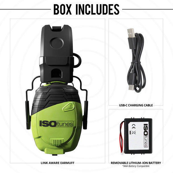 ISOtunes - Link Aware Bluetooth Earmuff Ambient Listening Technology | 25 DB