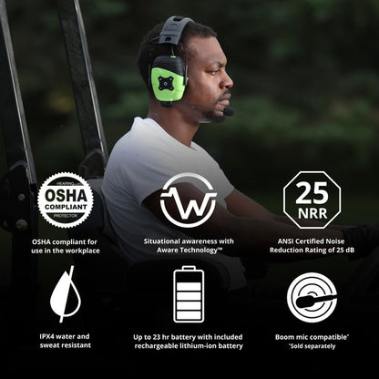 ISOtunes - Link Aware Bluetooth Earmuff Ambient Listening Technology | 25 DB