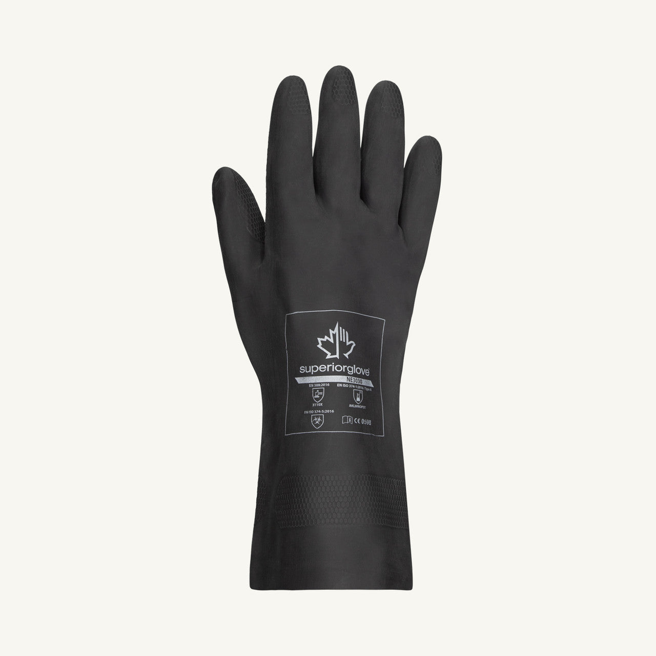 Superior Glove - Chemstop Flock Lined Neoprene Gloves 12 Pack | 12-Inch Cuffs