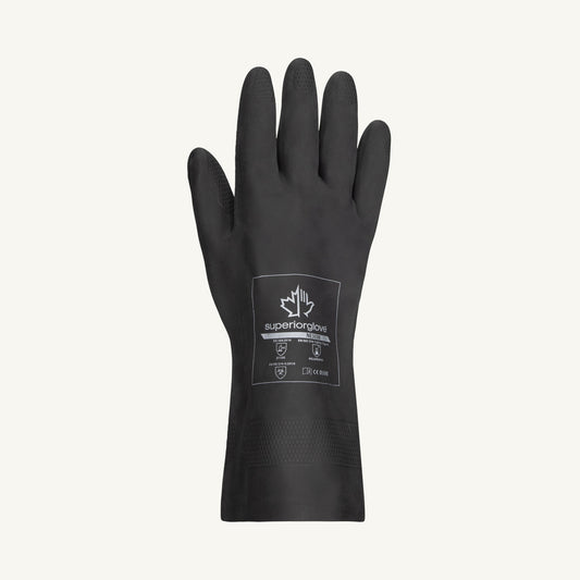 Superior Glove - Chemstop Flock Lined Neoprene Gloves 12 Pack | 12-Inch Cuffs
