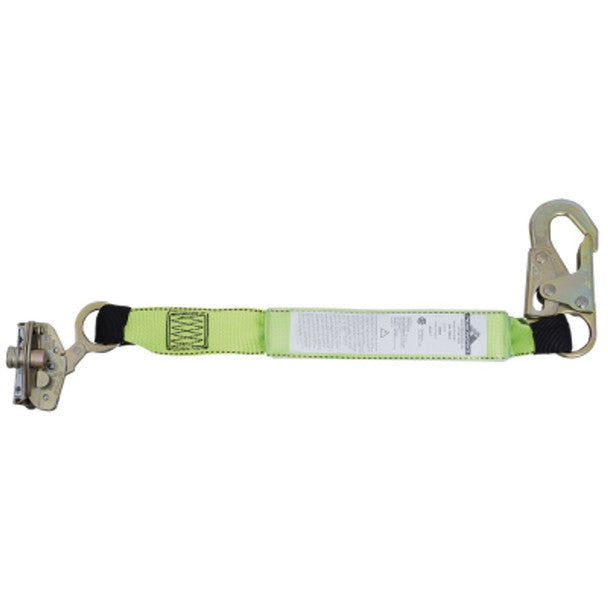 PeakWorks - E6 Shock Absorbing Lanyard - SP - Single Leg - Snap & ADP Rope Grab