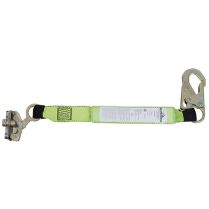 PeakWorks - E6 Shock Absorbing Lanyard - SP - Single Leg - Snap & ADP Rope Grab