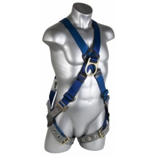 Guardian Fall Protection - Cross-Over Harness w/ Grommet Legs Back & Front D-Ring