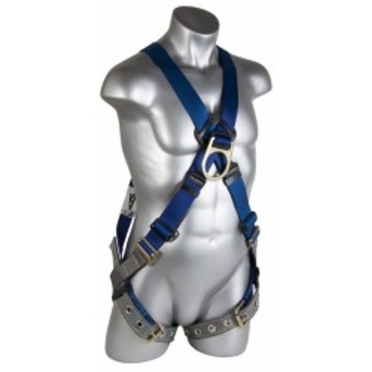 Guardian Fall Protection - Cross-Over Harness w/ Grommet Legs Back & Front D-Ring