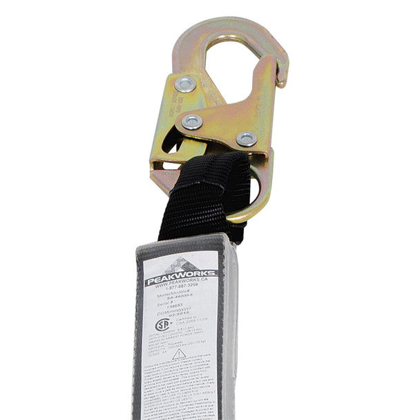 PeakWorks - Shock Absorbing Lanyard - SP - Twin Leg - Snap Hooks - 110 - 220 Lb Capacity
