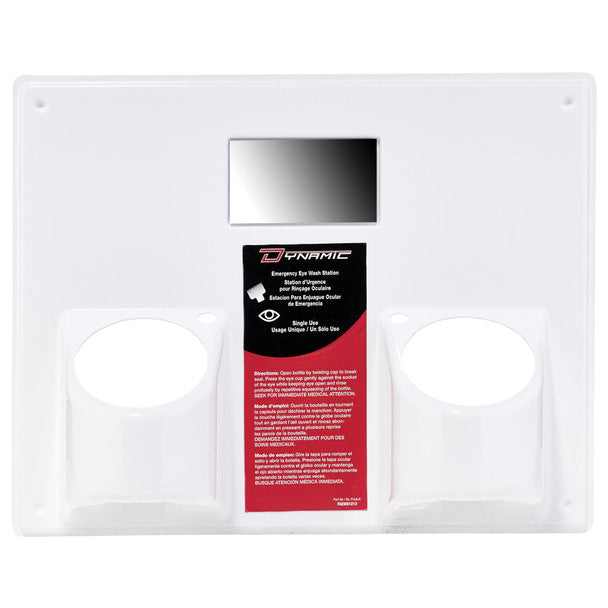 Dynamic - Eye Wash Station Panel only for (2)16oz/500ml bottles No: FAEW016SU. Panel Size: 12'' x 13''