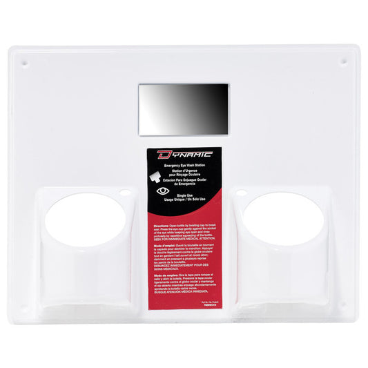 Dynamic - Eye Wash Station Panel only for (2)16oz/500ml bottles No: FAEW016SU. Panel Size: 12'' x 13''